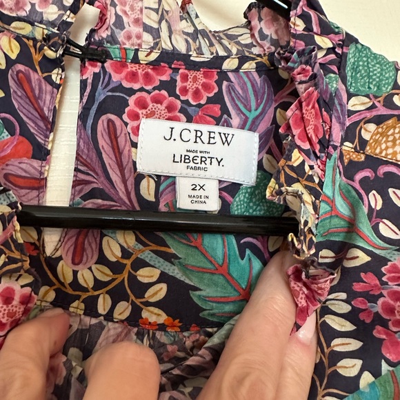 J. Crew Colorful Floral Blouse made with Liberty fabric - Picture 4 of 7